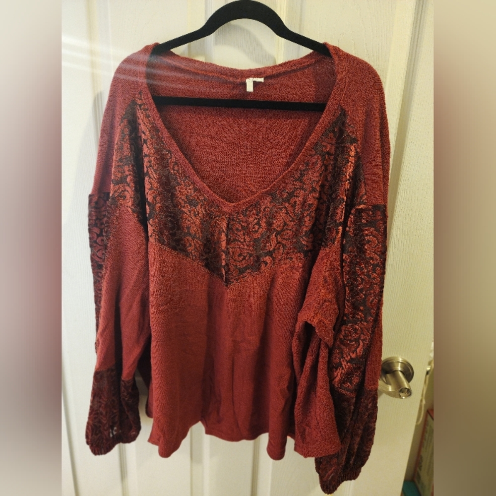 4/$25 NWOT CATO Boho Knit Top Plus Size Women